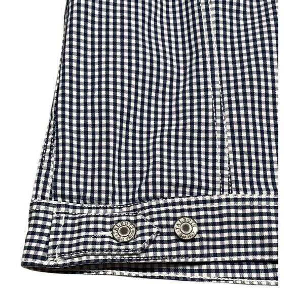 Talbots Lightweight Gingham Jacket Navy White Small - Picture 10 of 11